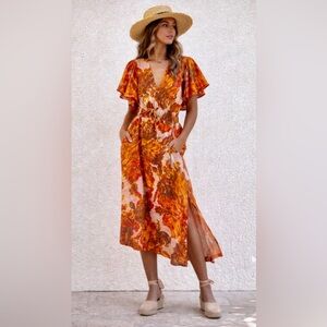 Hope for Flowers Tracy Reese 100% Cupro Floral Dress NWT Medium | Sustainable